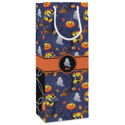 Halloween Night Wine Gift Bags - Matte (Personalized)