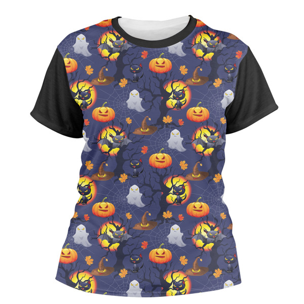 Custom Halloween Night Women's Crew T-Shirt - Large
