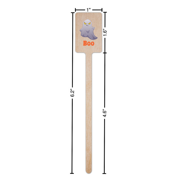 Halloween Night Wooden 6.25" Stir Stick - Rectangular - Dimensions