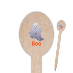 Halloween Night Oval Wooden Food Picks - Single Sided (Personalized)
