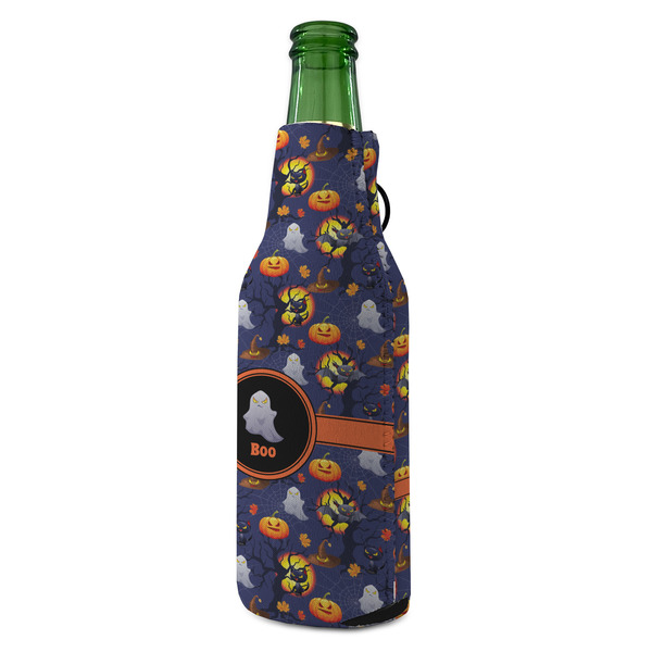 Halloween Night Zipper Bottle Cooler - ANGLE (bottle)