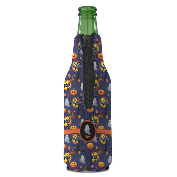 Halloween Night Zipper Bottle Cooler - BACK (bottle)