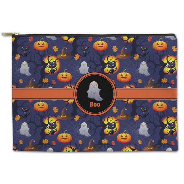 Custom Halloween Night Zipper Pouch - Large - 12.5"x8.5" (Personalized)