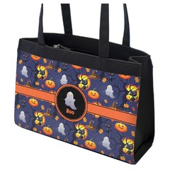 Halloween Night Zippered Everyday Tote w/ Name or Text
