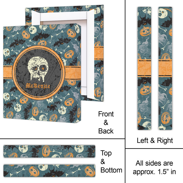 Vintage / Grunge Halloween 11x14 - Canvas Print - Approval