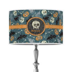 Vintage / Grunge Halloween 12" Drum Lamp Shade - Poly-film (Personalized)