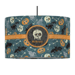 Vintage / Grunge Halloween 12" Drum Pendant Lamp - Fabric (Personalized)