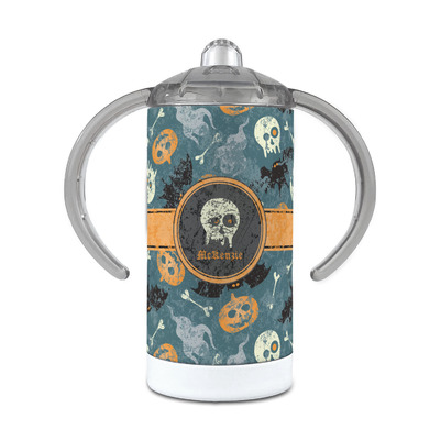 Vintage / Grunge Halloween 12 oz Stainless Steel Sippy Cup (Personalized)