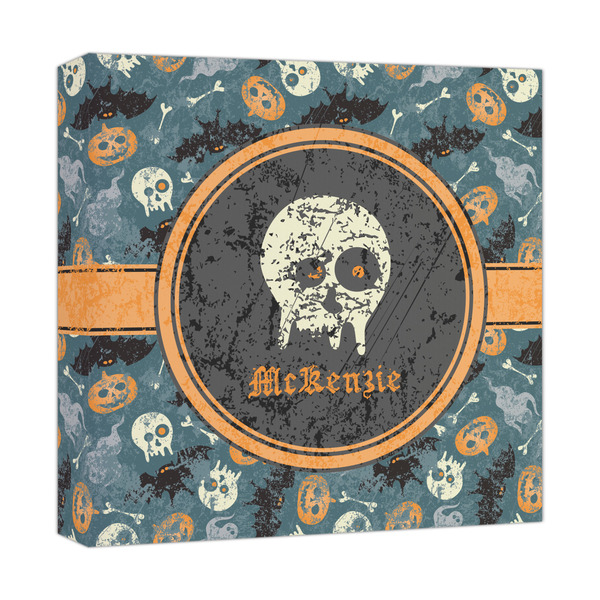 Custom Vintage / Grunge Halloween Canvas Print - 12x12 (Personalized)