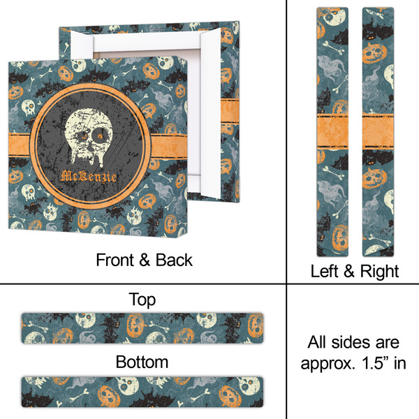 Vintage / Grunge Halloween 12x12 - Canvas Print - Approval