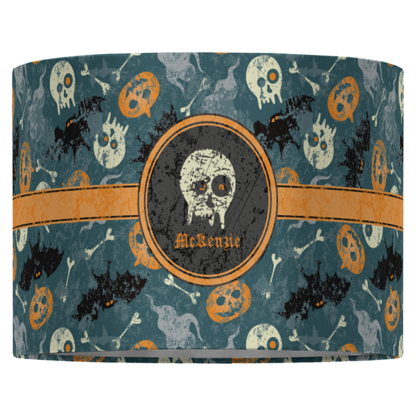 Vintage / Grunge Halloween 16" Drum Lampshade - FRONT (Fabric)