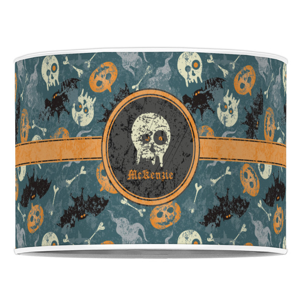 Vintage / Grunge Halloween 16" Drum Lampshade - FRONT (Poly Film)