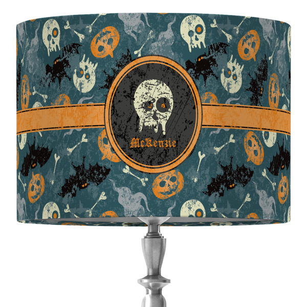 Custom Vintage / Grunge Halloween 16" Drum Lamp Shade - Fabric (Personalized)