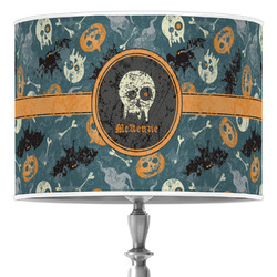 Vintage / Grunge Halloween 16" Drum Lamp Shade - Poly-film (Personalized)