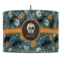 Vintage / Grunge Halloween Drum Pendant Lamp (Personalized)
