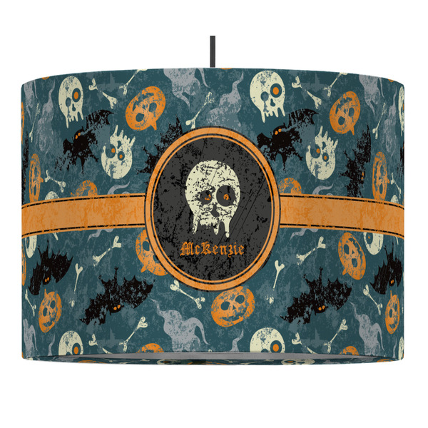 Custom Vintage / Grunge Halloween 16" Drum Pendant Lamp - Fabric (Personalized)