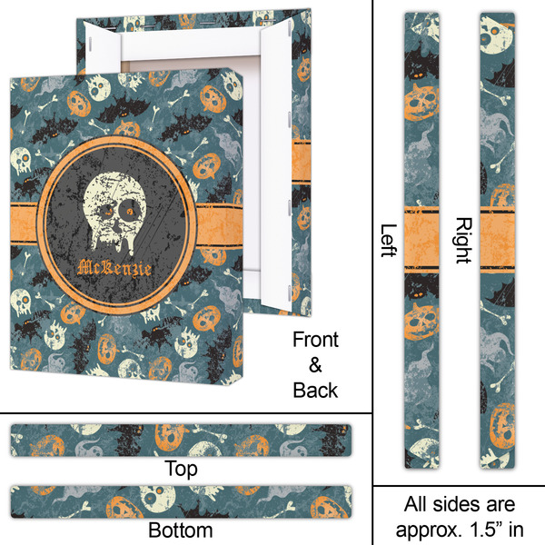 Vintage / Grunge Halloween 16x20 - Canvas Print - Approval