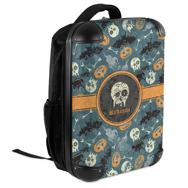 Vintage / Grunge Halloween 18" Hard Shell Backpacks - ANGLED VIEW