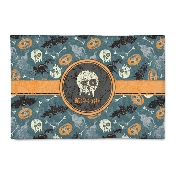 Custom Vintage / Grunge Halloween Patio Rug (Personalized)