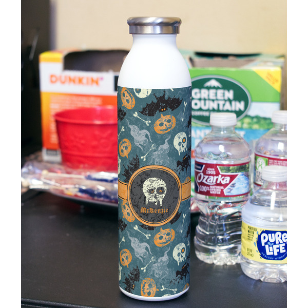 Vintage / Grunge Halloween 20oz Water Bottles - Full Print - In Context