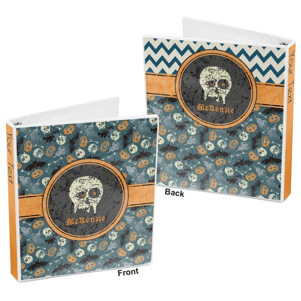 Vintage / Grunge Halloween 3-Ring Binder Front and Back