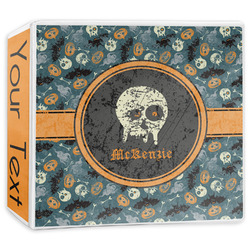Vintage / Grunge Halloween 3-Ring Binder - 3 inch (Personalized)