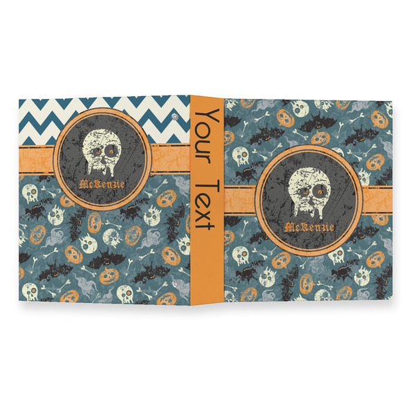 Vintage / Grunge Halloween 3 Ring Binders - Full Wrap - 1" - OPEN OUTSIDE