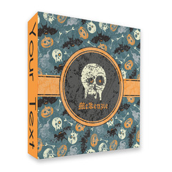 Vintage / Grunge Halloween 3 Ring Binder - Full Wrap (Personalized)