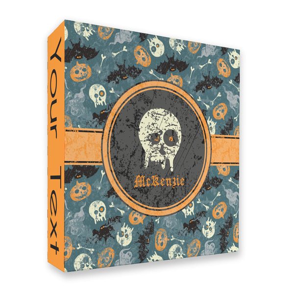 Custom Vintage / Grunge Halloween 3 Ring Binder - Full Wrap - 2" (Personalized)