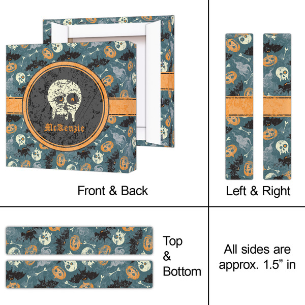 Vintage / Grunge Halloween 8x8 - Canvas Print - Approval