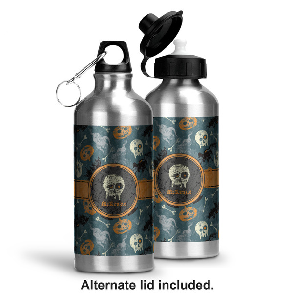 Vintage / Grunge Halloween Aluminum Water Bottle - Alternate lid options