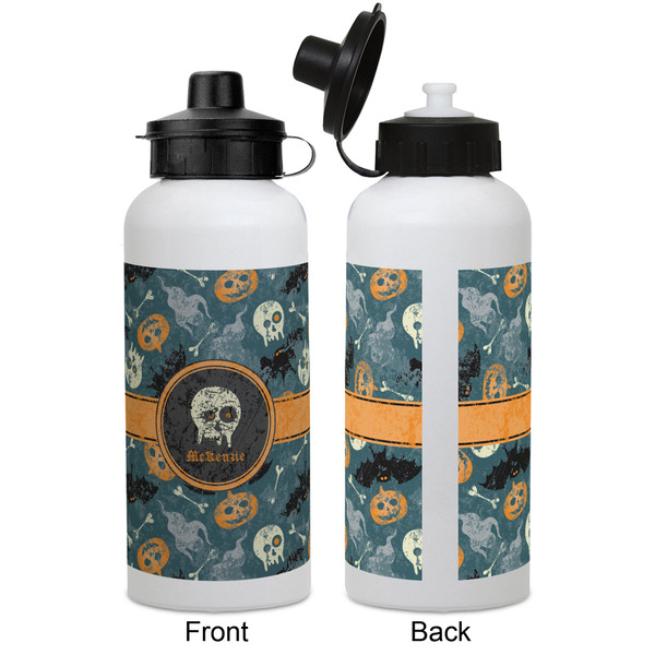 Vintage / Grunge Halloween Aluminum Water Bottle - White APPROVAL