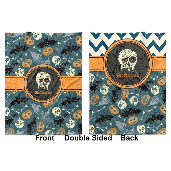 Vintage / Grunge Halloween Baby Blanket (Double Sided - Printed Front and Back)