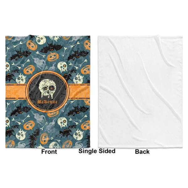 Vintage / Grunge Halloween Baby Blanket (Single Side - Printed Front, White Back)