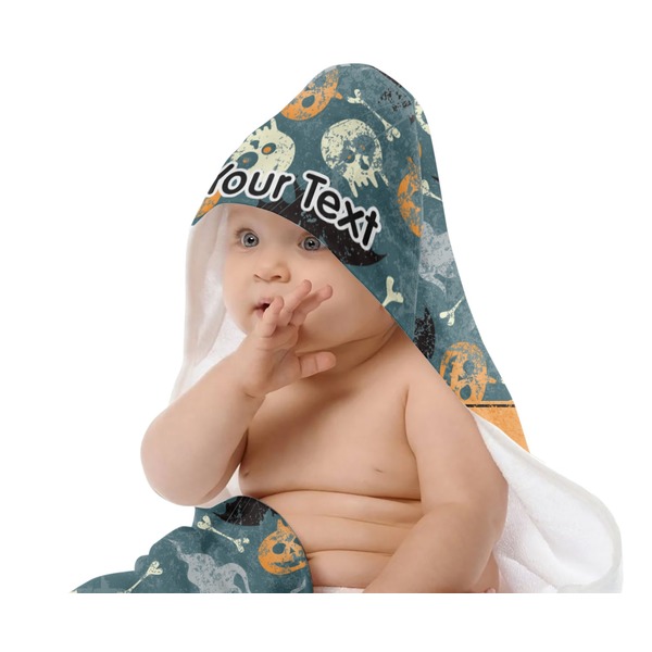 Vintage / Grunge Halloween Baby Hooded Towel on Child