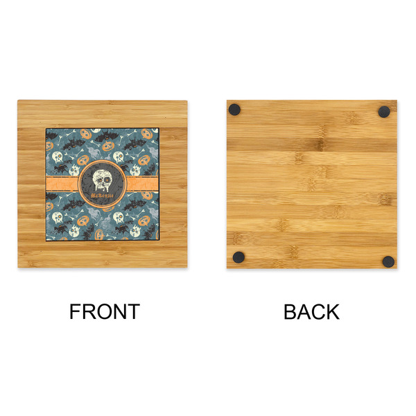 Vintage / Grunge Halloween Bamboo Trivet with 6" Tile - APPROVAL