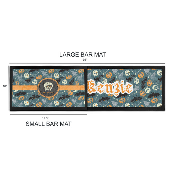 Vintage / Grunge Halloween Bar Mats - Sizing Chart