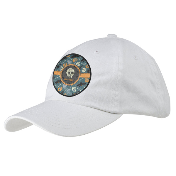 Custom Vintage / Grunge Halloween Baseball Cap - White (Personalized)