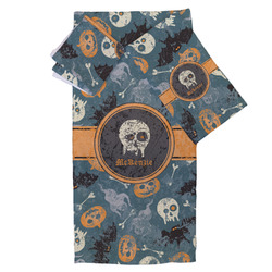 Vintage / Grunge Halloween Bath Towel Set - 3 Pcs (Personalized)