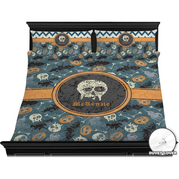 Vintage / Grunge Halloween Bedding Set (King) - Duvet