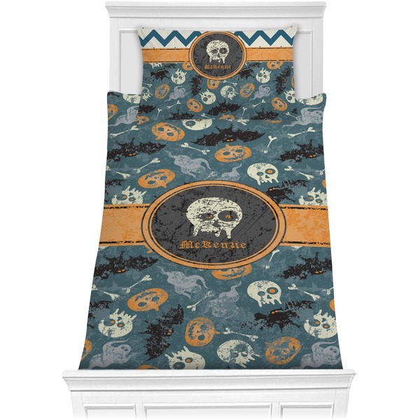 Custom Vintage / Grunge Halloween Comforter Set - Twin XL (Personalized)
