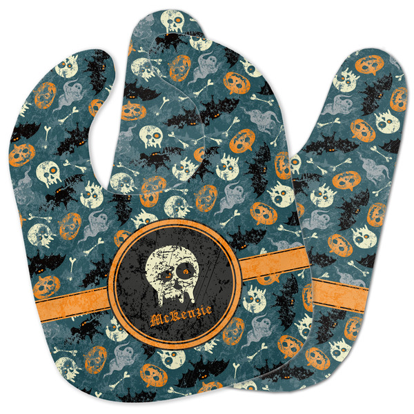 Custom Vintage / Grunge Halloween Baby Bib w/ Name or Text