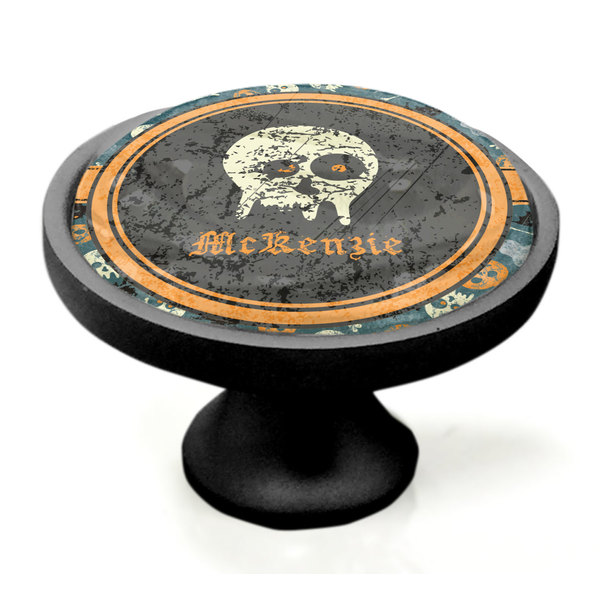 Vintage / Grunge Halloween Black Custom Cabinet Knob (Side)