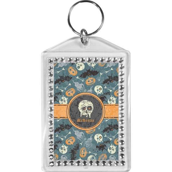 Custom Vintage / Grunge Halloween Bling Keychain (Personalized)