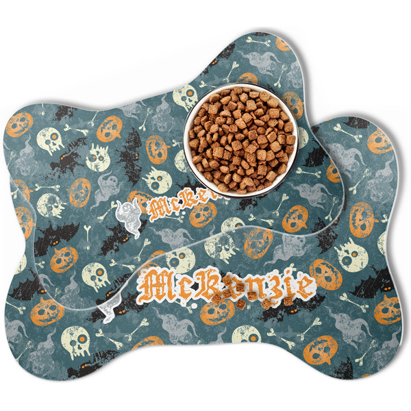 Vintage / Grunge Halloween Bone Shaped Dog Mats - MAIN