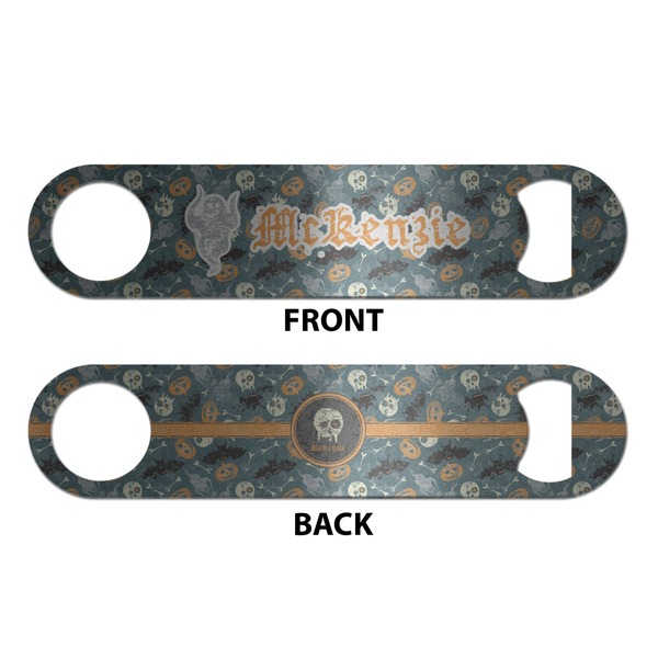 Vintage / Grunge Halloween Bottle Opener - Front & Back