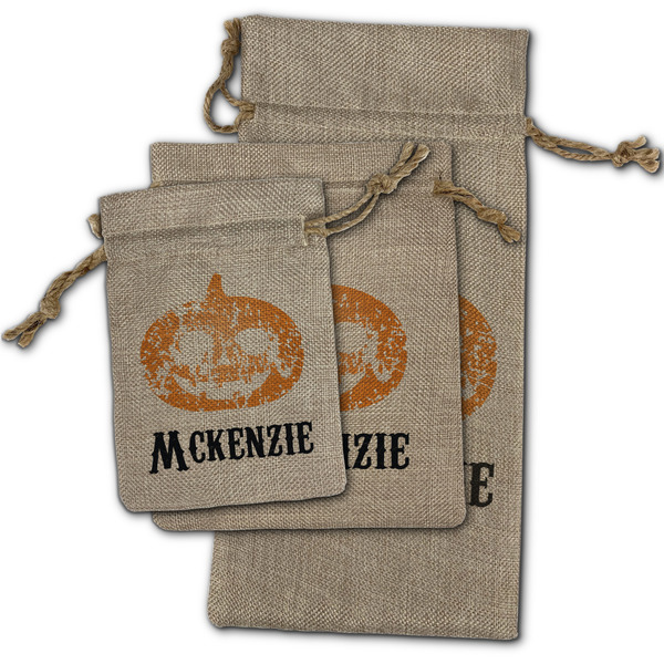Vintage / Grunge Halloween Burlap Gift Bags - (PARENT MAIN) All Three