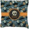 Vintage / Grunge Halloween Faux-Linen Throw Pillow 16" (Personalized)