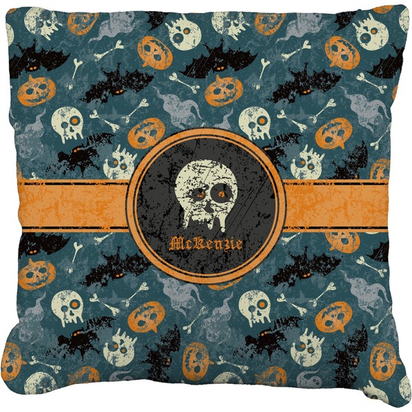 Custom Vintage / Grunge Halloween Faux-Linen Throw Pillow 26" (Personalized)