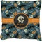 Vintage / Grunge Halloween Faux-Linen Throw Pillow 26" (Personalized)